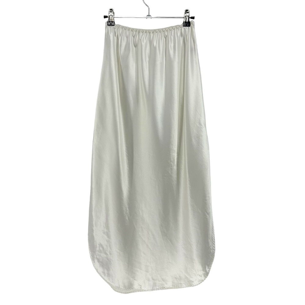 Farr West Vintage Satin Double Side Slit Slip Skirt